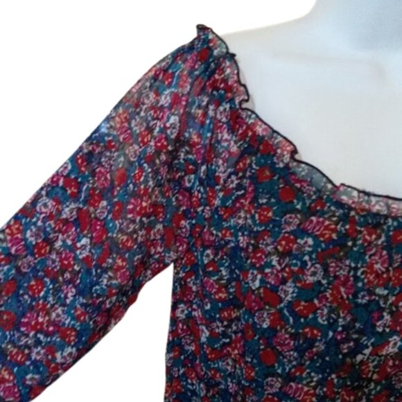 --- Multi Color Printed Dress Size Small - Picture 3 of 5